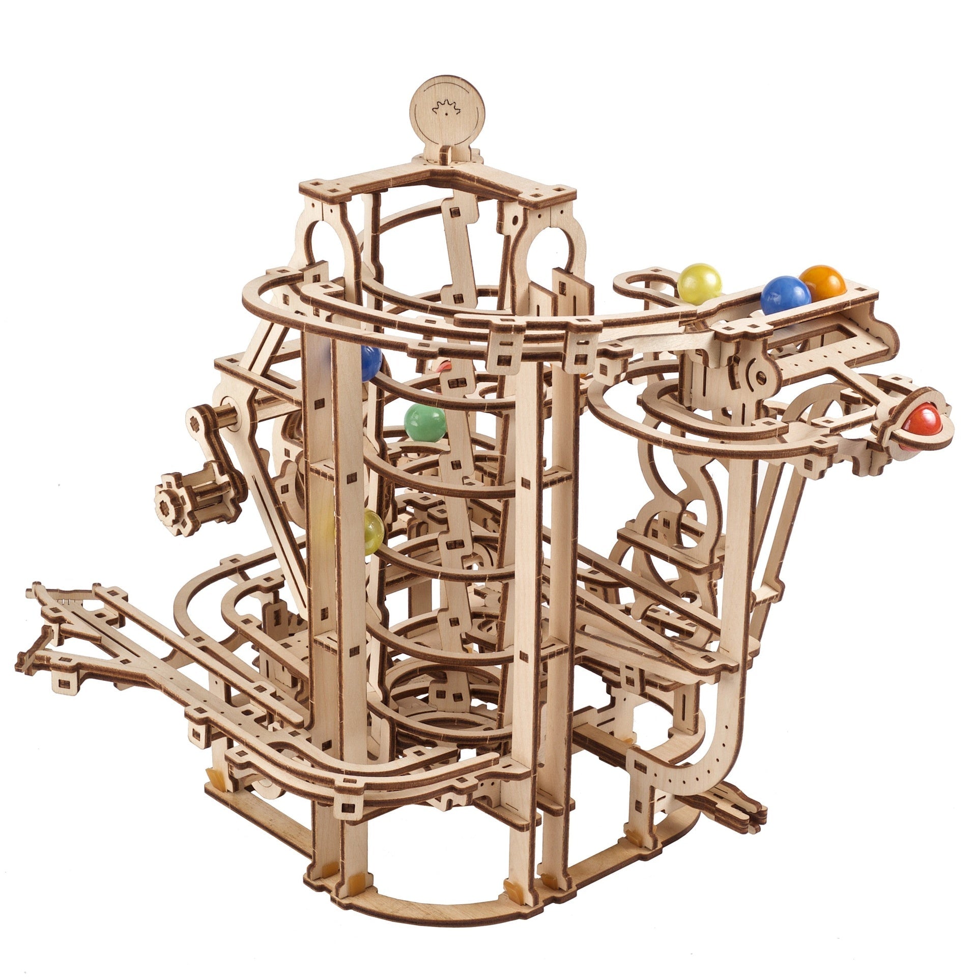 ugears-marble-run-spiral-hoist-kit-di-modellismo-meccanico-in-legno image 3