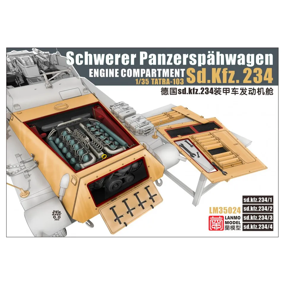ak-interactive-1-35-sd-kfz-234-schwerer-panzersp-hwagen-engine-compartment image 1