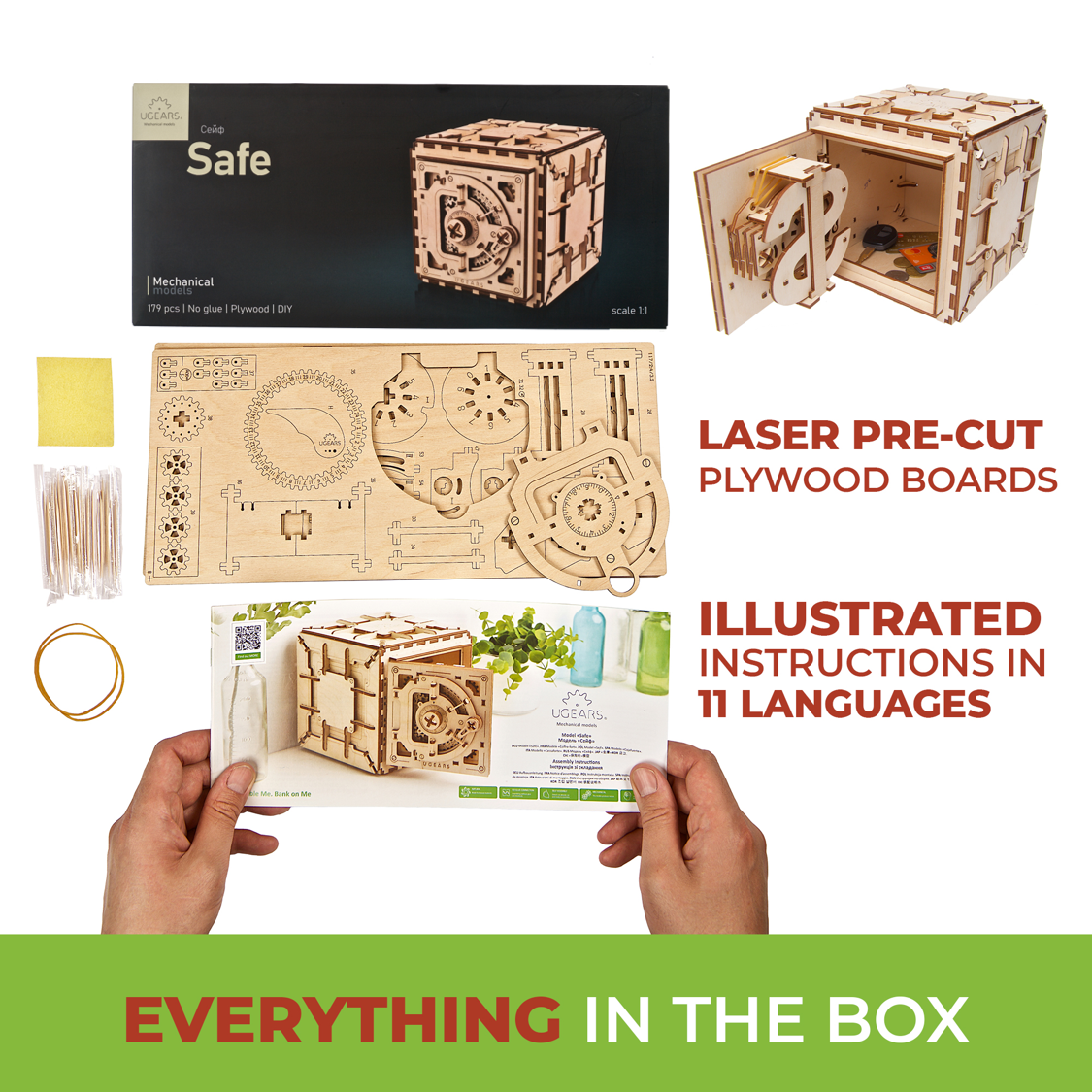 ugears-safe-cassaforte-meccanica-con-combinazione-personalizzabile-puzzle-3d-adv image 6