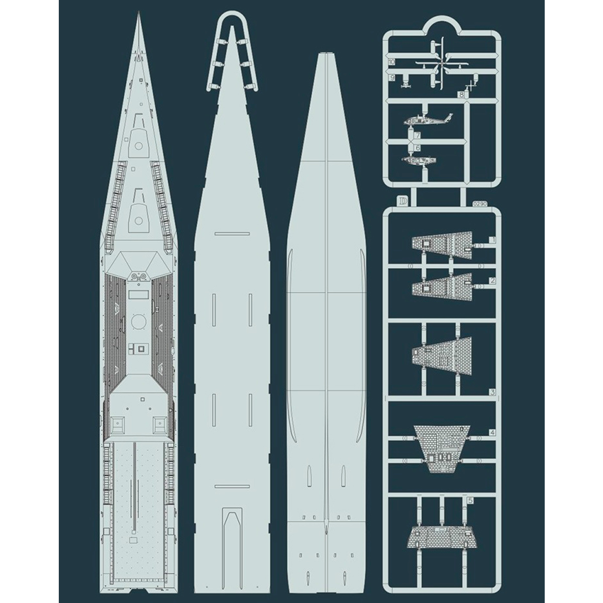 ak-interactive-1-700-uss-zumwalt-ddg-1000-full-hull-kit-cacciatorpediniere-missi image 4
