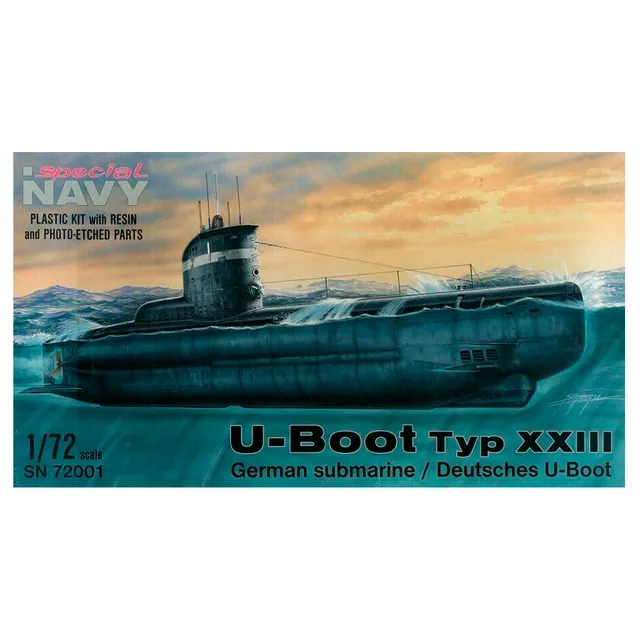 ak-interactive-deutsches-u-boot-typ-xxiii-1-72-kit-di-modellismo-navale image 1