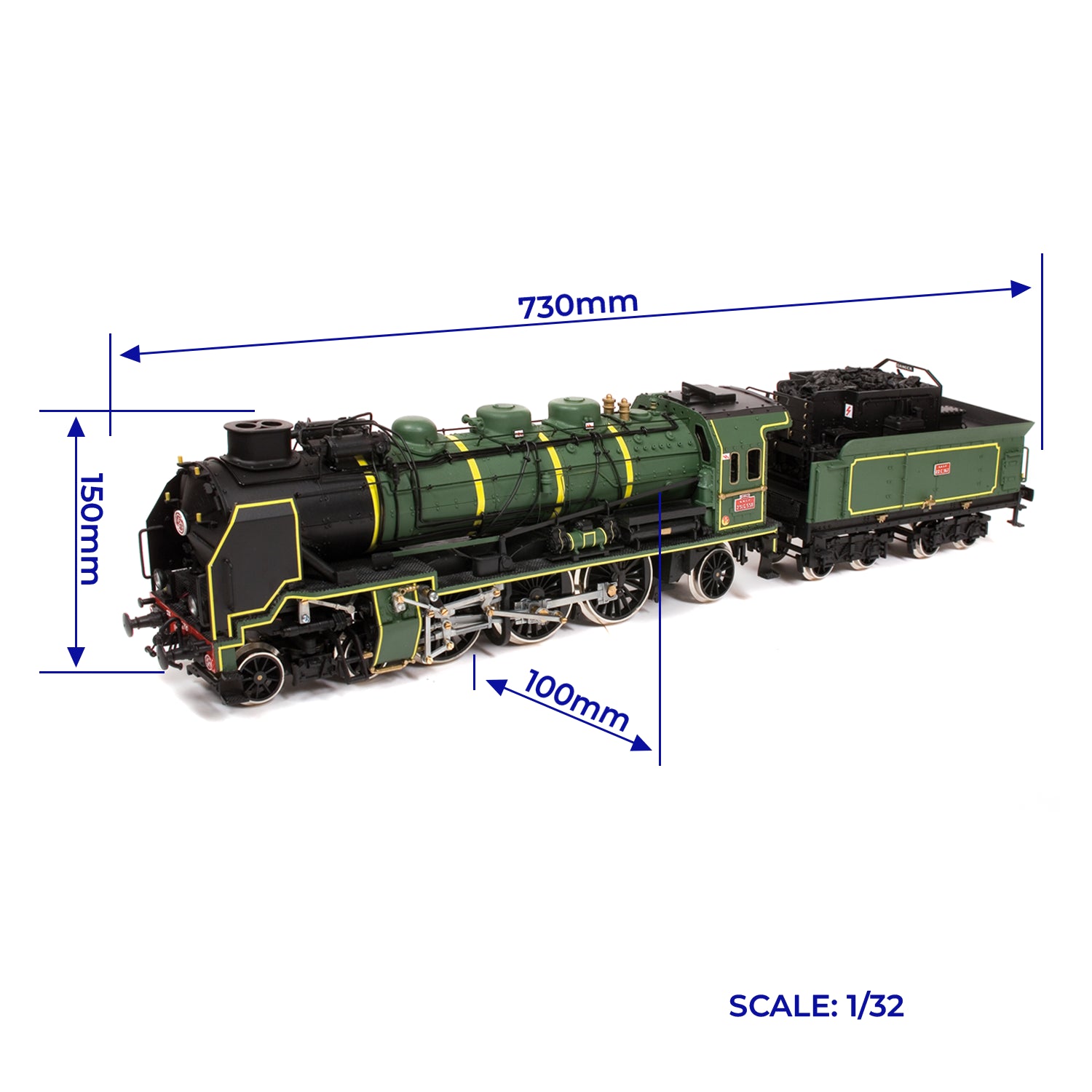 occre-pacific-231-kit-locomotiva-a-vapore-per-modellismo-ferroviario image 3