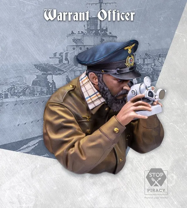 scale75-warfront-warrant-officer-scala-1-10-figura-in-resina-da-montare-e-diping image 1