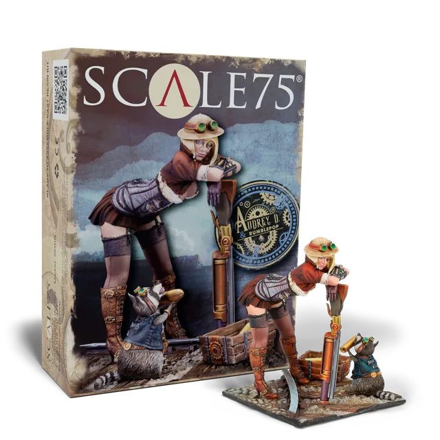 scale75-steam-wars-audrey-d-rumblepop-figura-resina-75mm-da-dipingere image 1