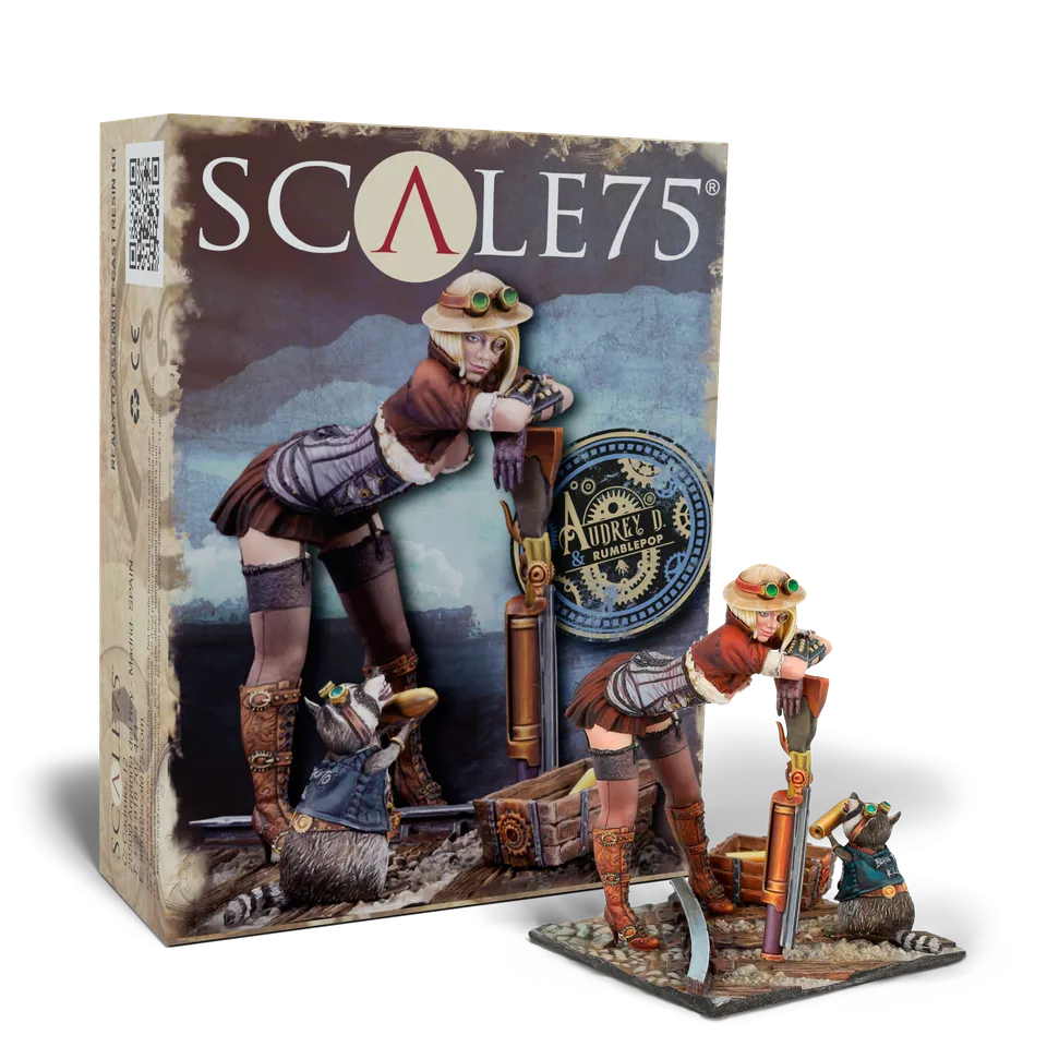 scale75-steam-wars-audrey-d-rumblepop-figura-resina-75mm-da-dipingere image 1
