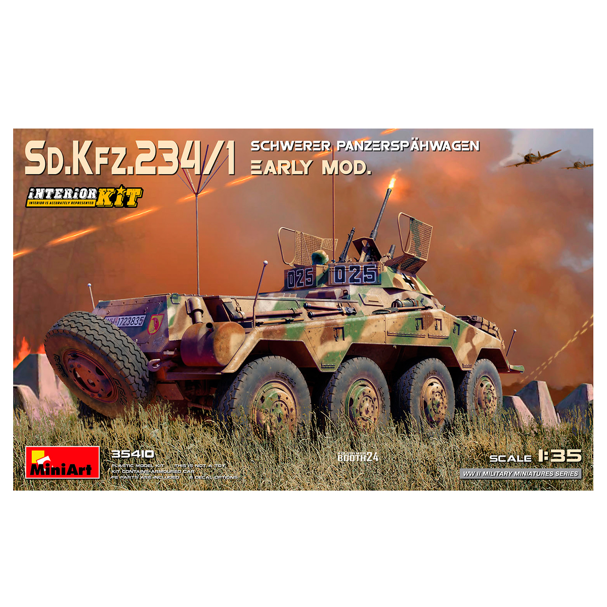 ak-interactive-1-35-sd-kfz-234-1-schwerer-panzersp-hwagen-2-cm-early-mod-kit-con image 1