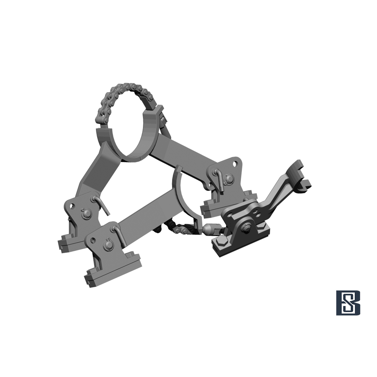 ak-interactive-barrel-holder-for-tiger-i-mid-productions-1-35-supporto-per-canna image 2