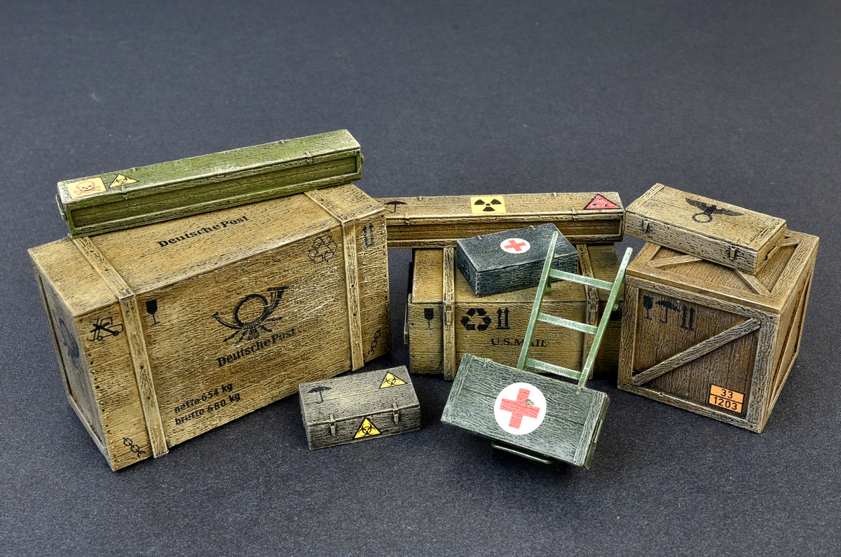 ak-interactive-1-35-wooden-boxes-crates-set-di-12-casse-in-legno-per-modellismo image 8