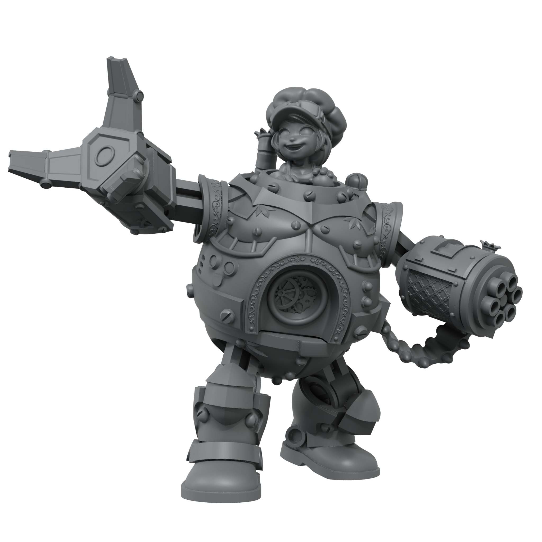 scale75-fat-bob-mecha-35mm-miniatura-chibi-smog-riders-in-resina image 3