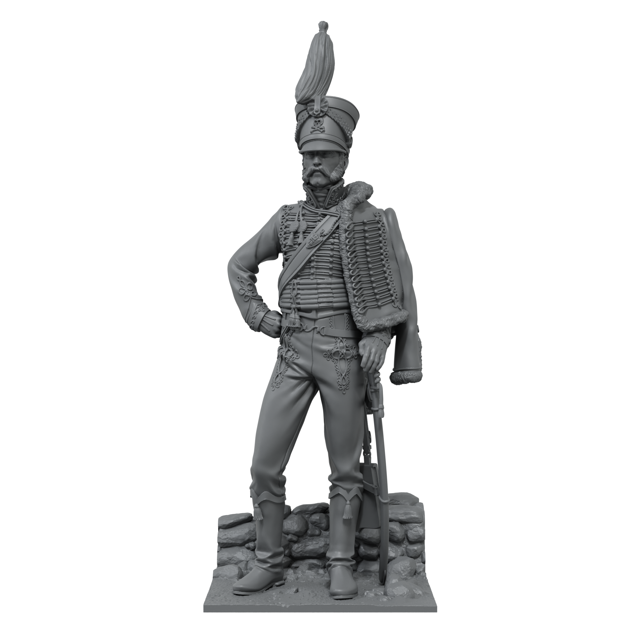 scale75-hussar-officer-brunswick-1815-figura-storica-napoleonic-a-75mm-in-resina image 2