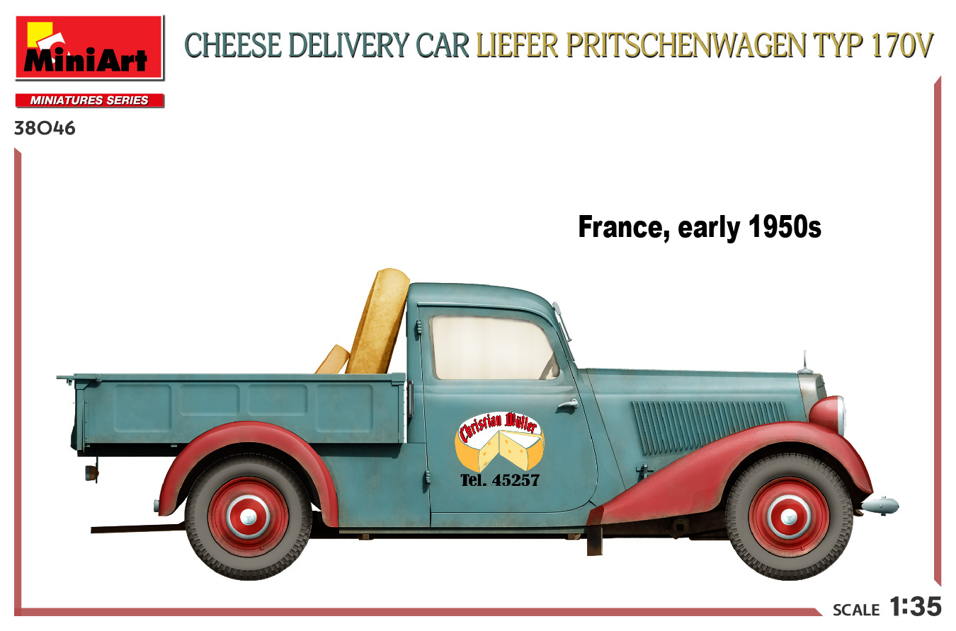 ak-interactive-1-35-cheese-delivery-car-liefer-pritschenwagen-typ-170v-kit-model image 5