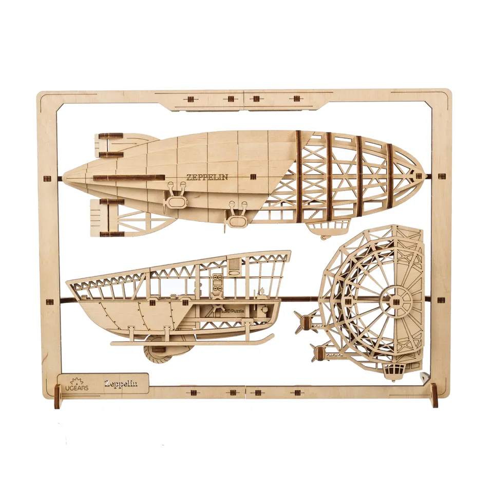 ugears-zeppelin-puzzle-2-5d-in-legno-serie-u-mini image 1