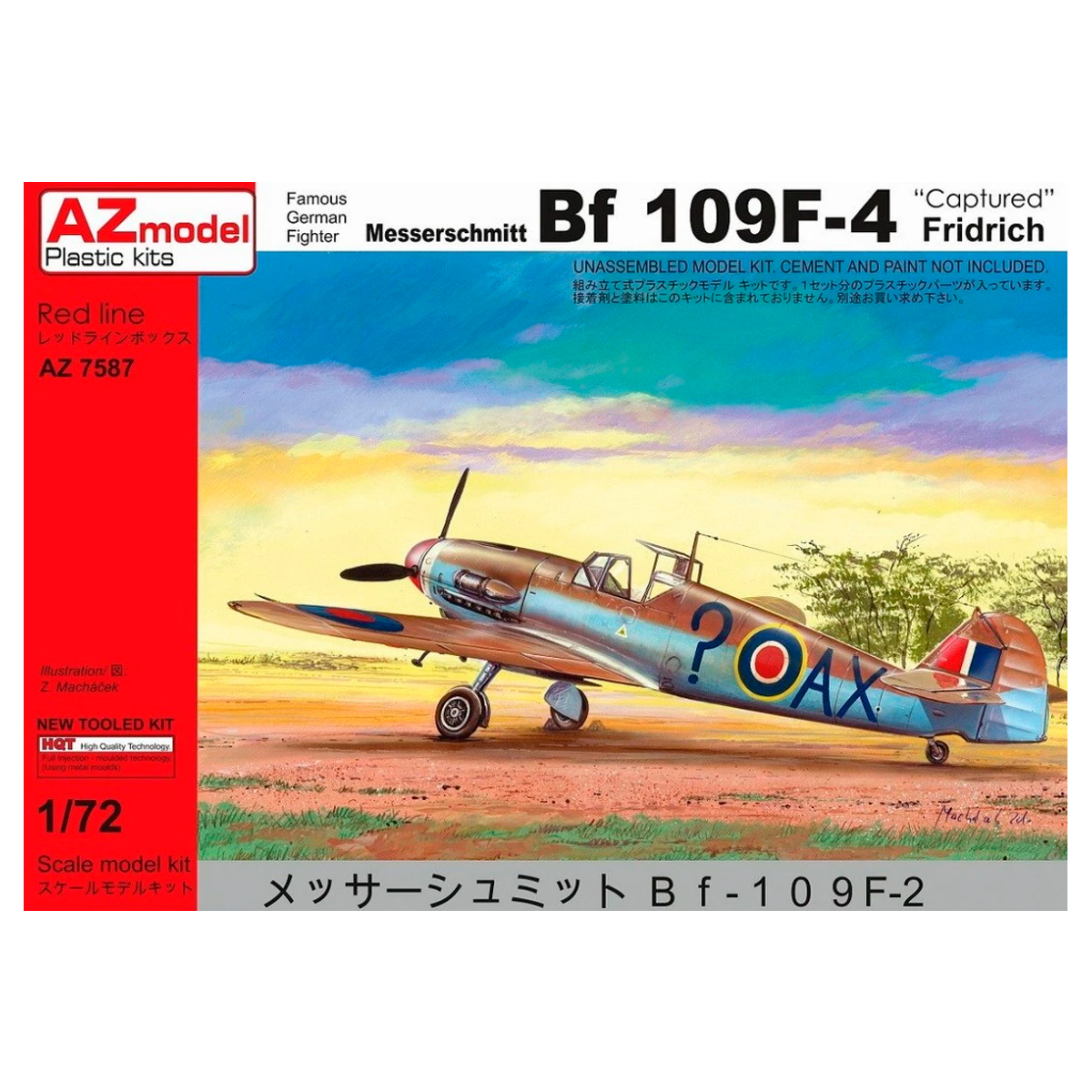 ak-interactive-1-72-messerschmitt-bf-109f-4-captured-kit-modellismo image 1