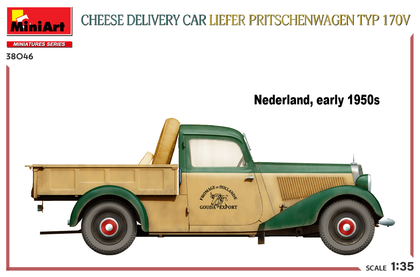 ak-interactive-1-35-cheese-delivery-car-liefer-pritschenwagen-typ-170v-kit-model image 7