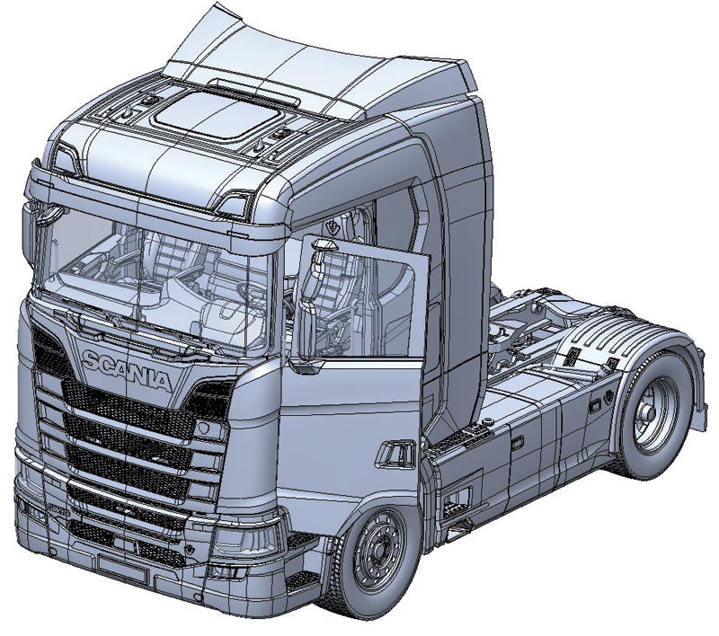 ak-interactive-scania-770-4-2-normal-roof-1-24-kit-camion-da-costruire-e-dipinge image 2