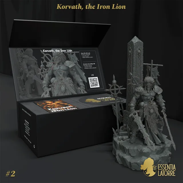 scale75-korvath-the-iron-lion-miniatura-fantasy-da-collezione image 1