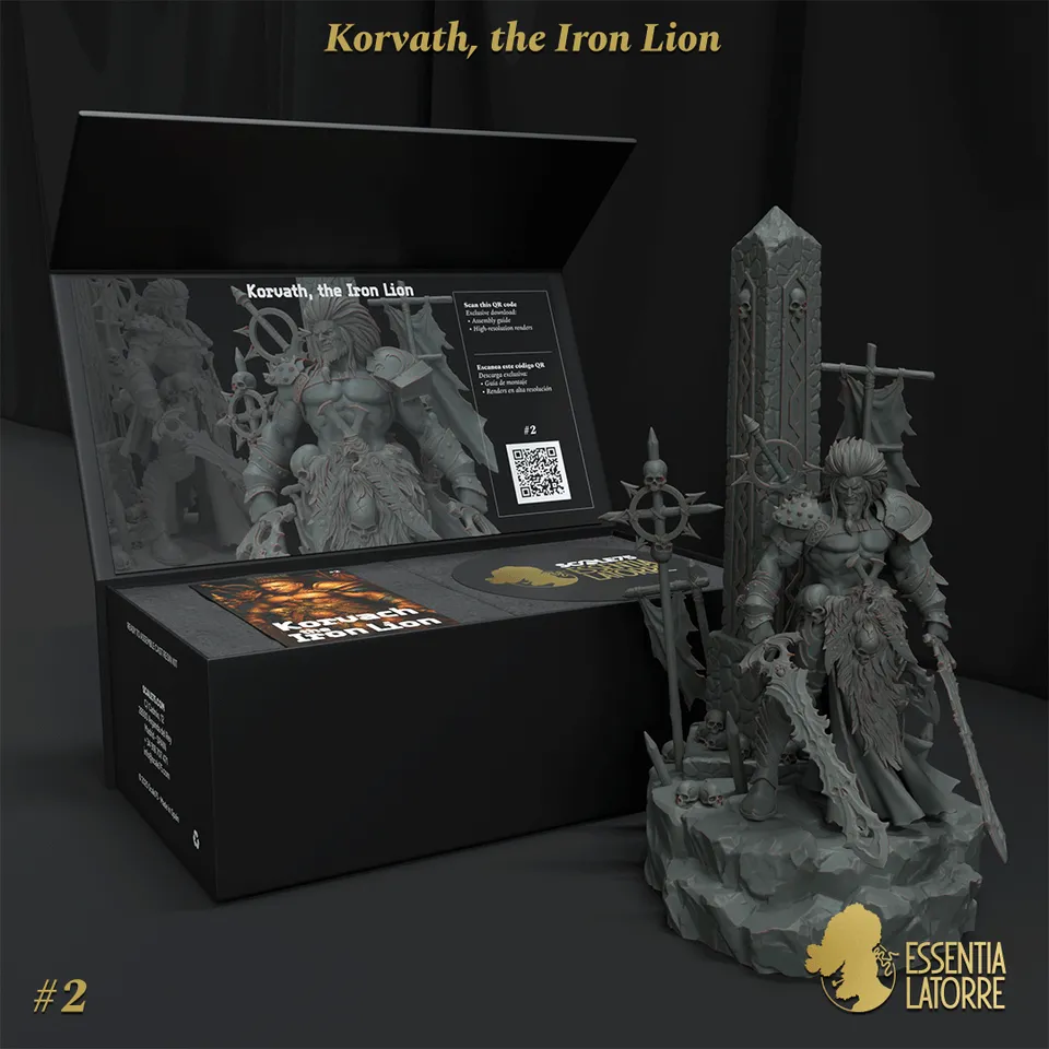 scale75-korvath-the-iron-lion-miniatura-fantasy-da-collezione image 1