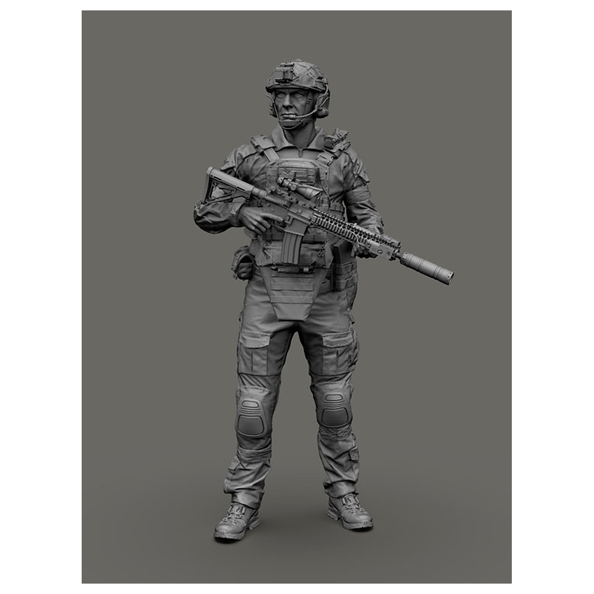 ak-interactive-ukrainian-soldier-01-scala-1-16-figura-da-costruire-e-dipingere image 2