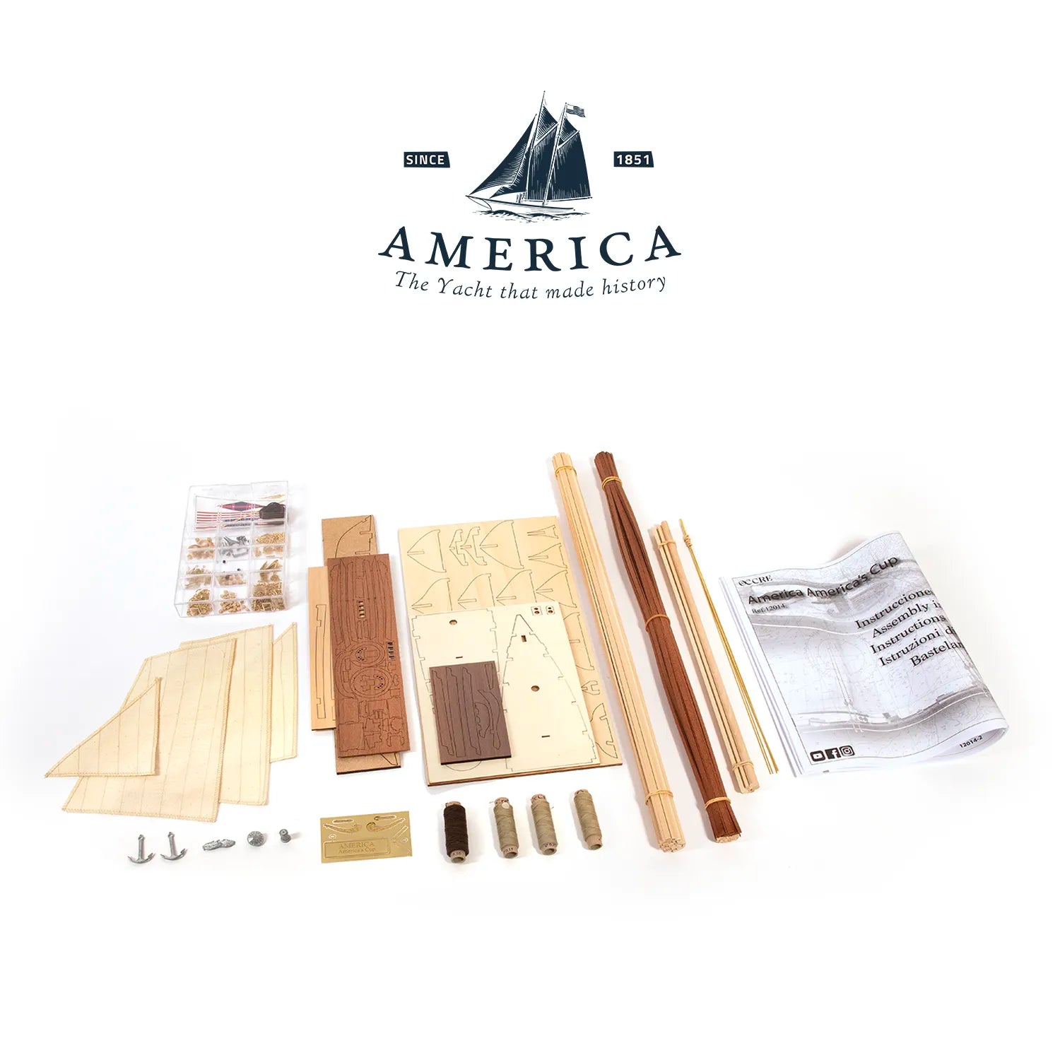 occre-yacht-america-1851-coppa-america-kit-modellismo-navale-1-75 image 5