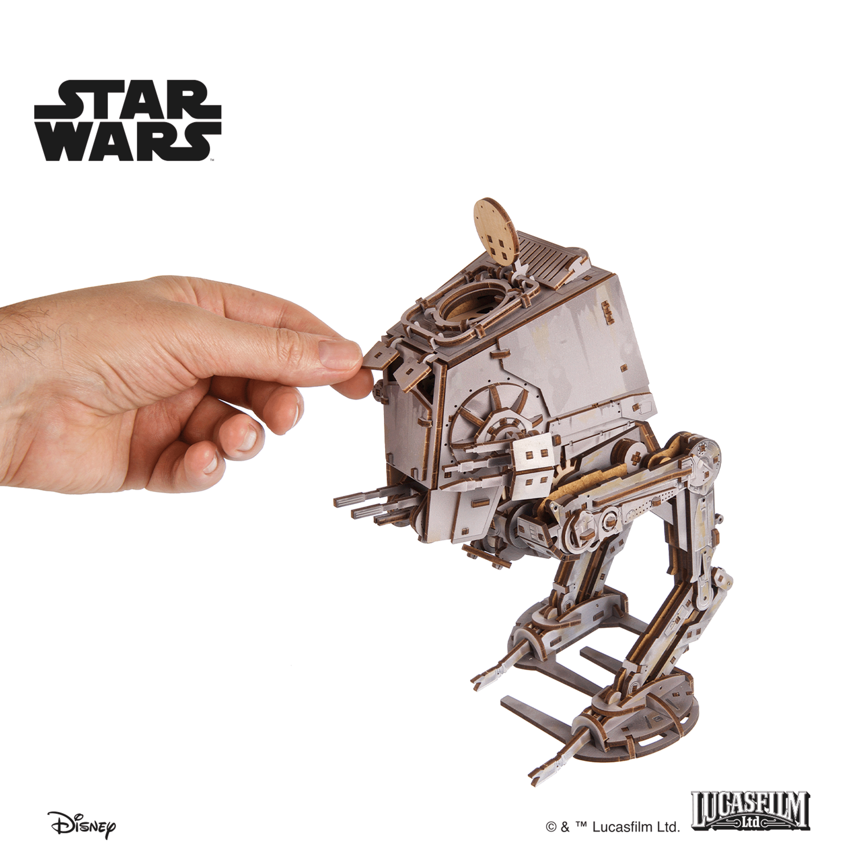 ugears-at-st-walker-star-wars-kit-modellismo-legno-a-molla image 7