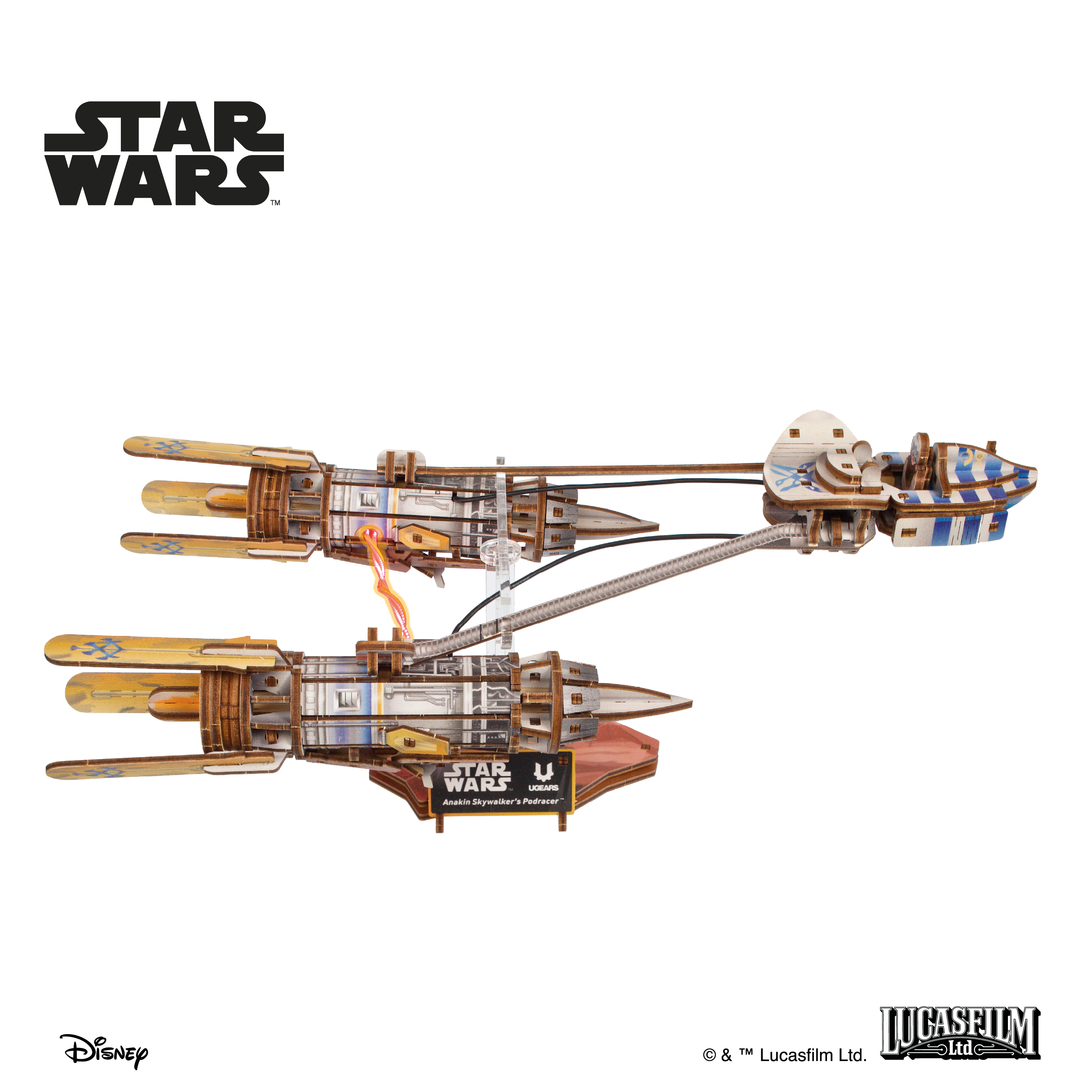 ugears-star-wars-anakin-skywalker-s-podracer-model-kit-in-legno-3d image 7
