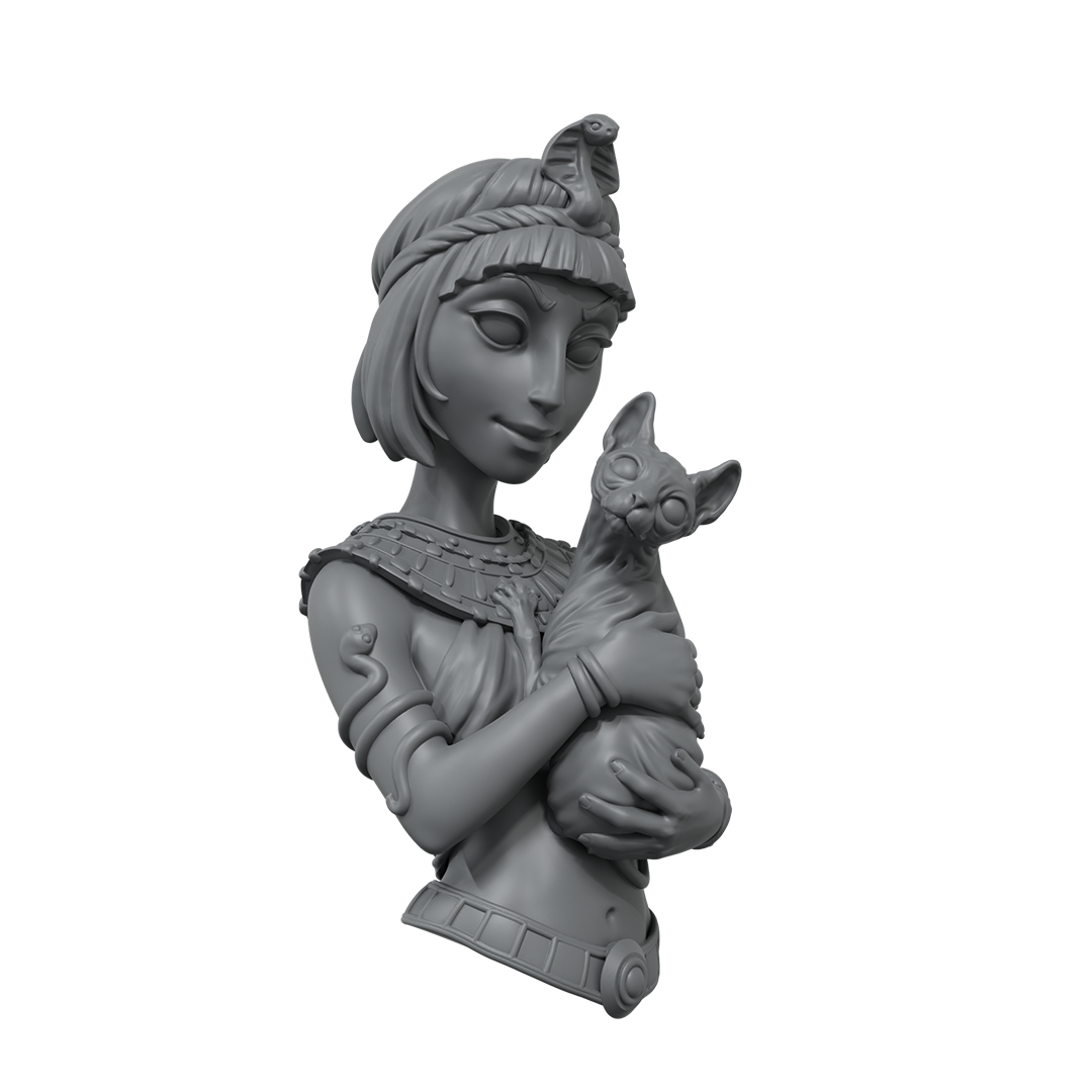 scale75-queen-of-the-nile-busto-in-resina-scala-1-12 image 2