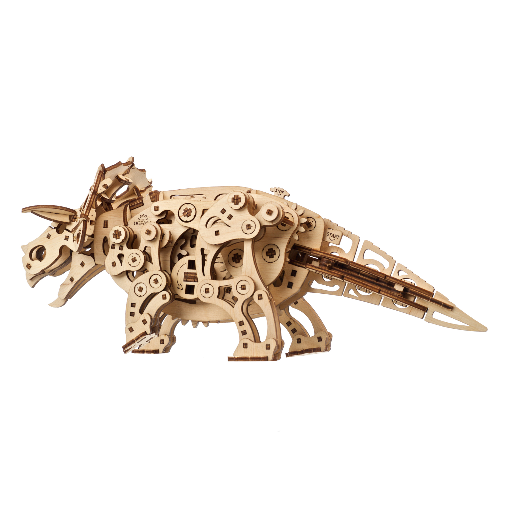ugears-triceratops-dinosauro-meccanico-in-legno-da-costruire image 3