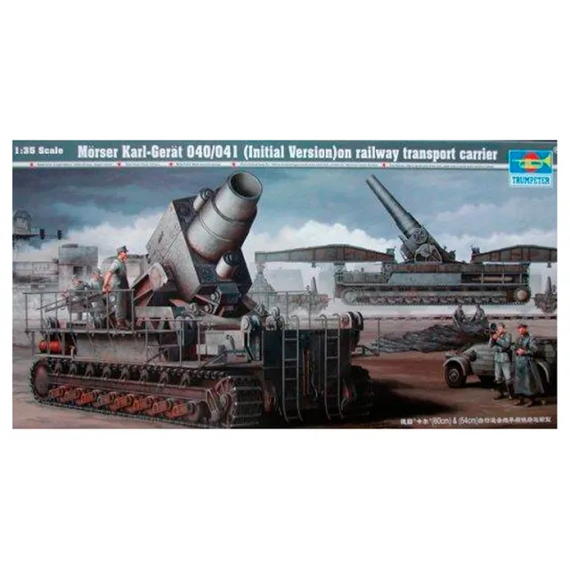 ak-interactive-1-35-m-rser-karl-ger-t-040-041-auf-eisenbahn-transport-trailer-ki image 1