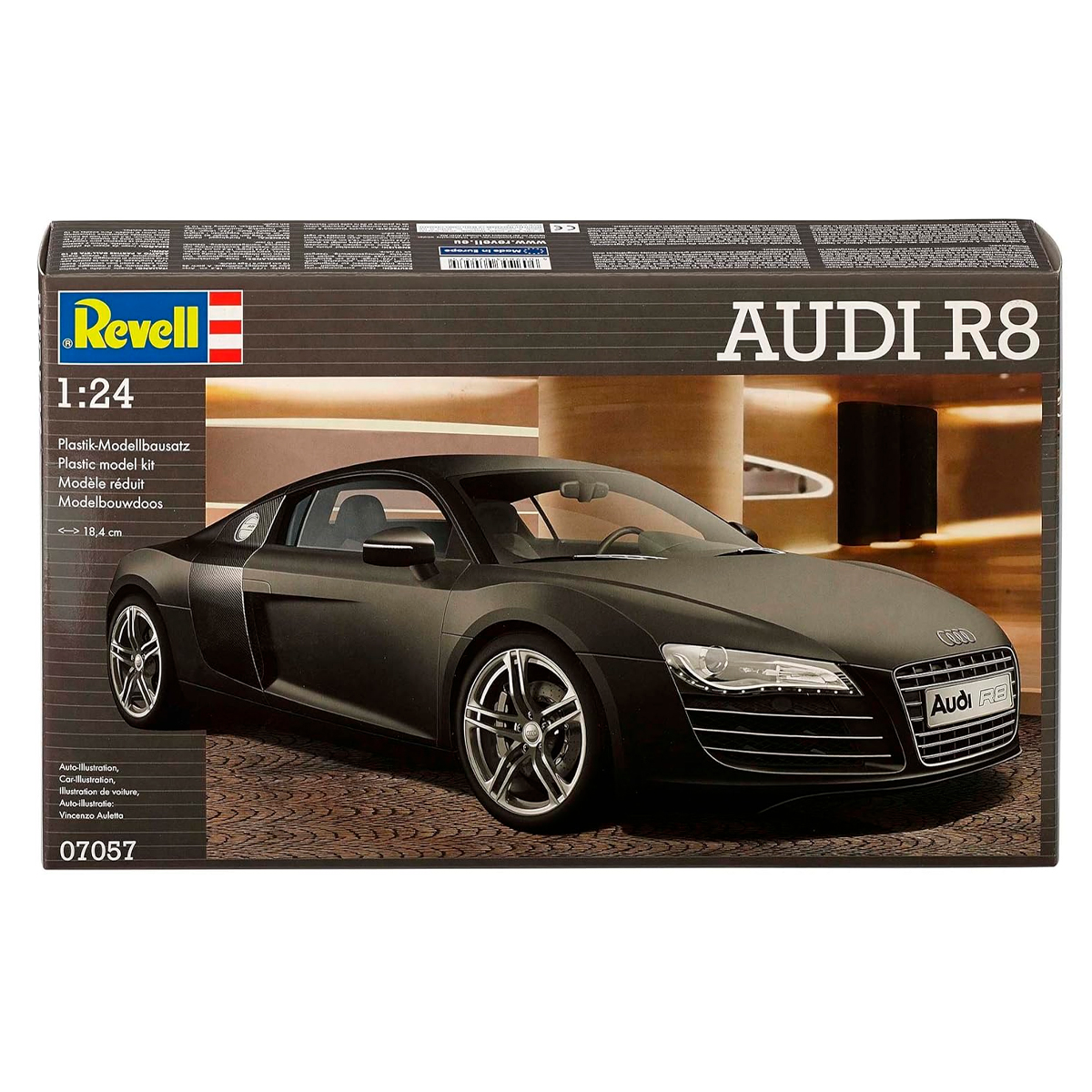 ak-interactive-1-24-audi-r8-black-modello-auto-sportiva-da-costruire image 1