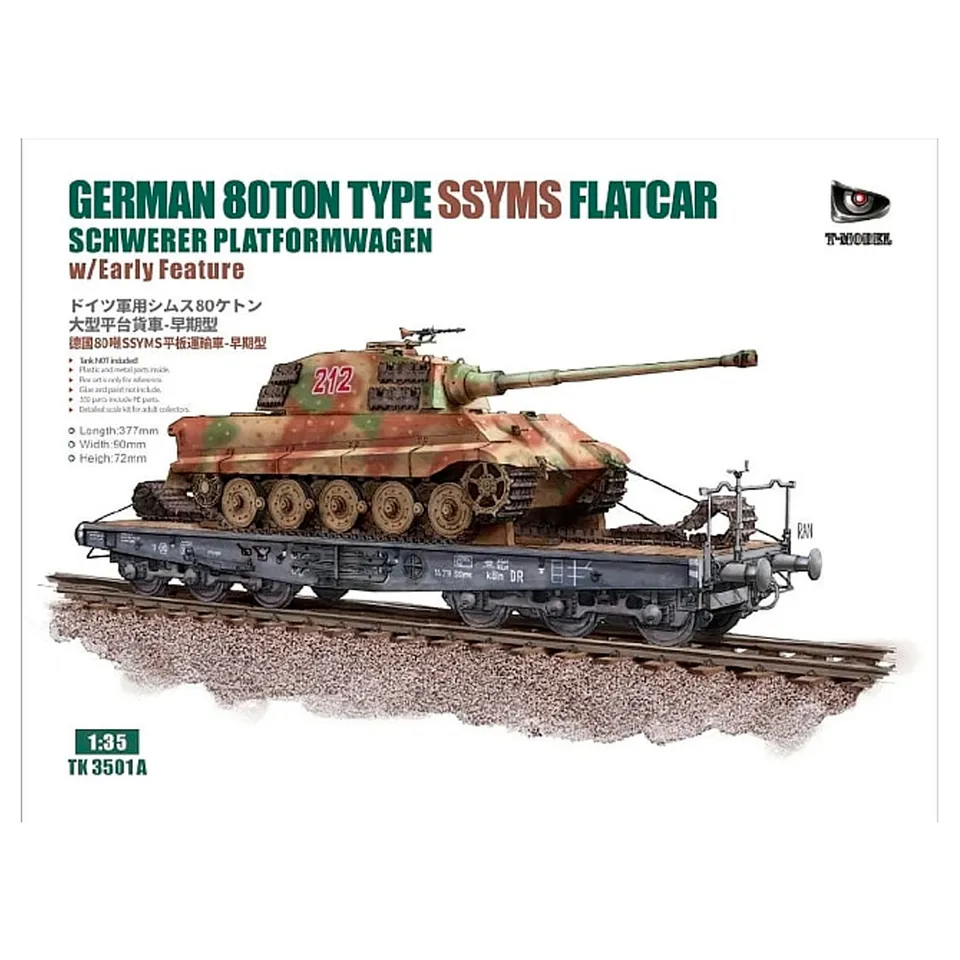 ak-interactive-german-80t-type-ssyms-flatcar-schwerer-platformwagen-with-early-f image 1