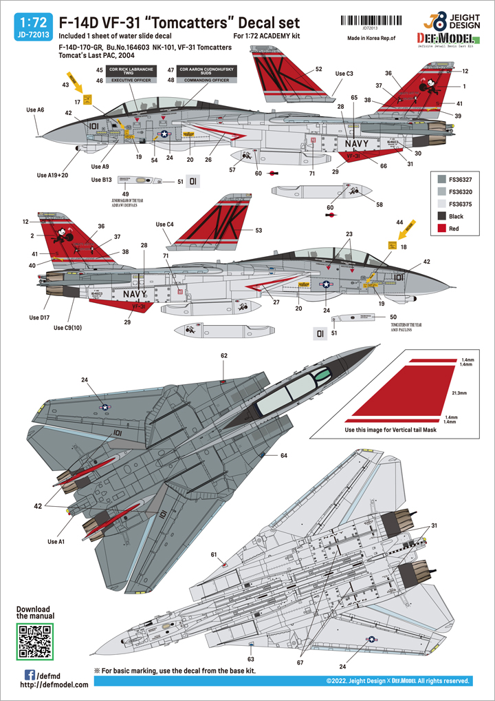 ak-interactive-set-di-decalcomanie-f-14d-vf-31-per-kit-academy-1-72 image 4