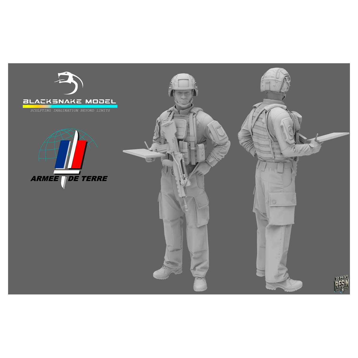 ak-interactive-french-soldier-1-35-chief-shooter-figura-militare-da-costruire-e- image 1