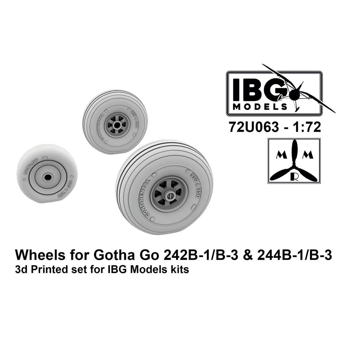 ak-interactive-1-72-ruote-per-gotha-go-242b-1-b-3-244b-1-b-3-set-di-ruote-in-res image 1