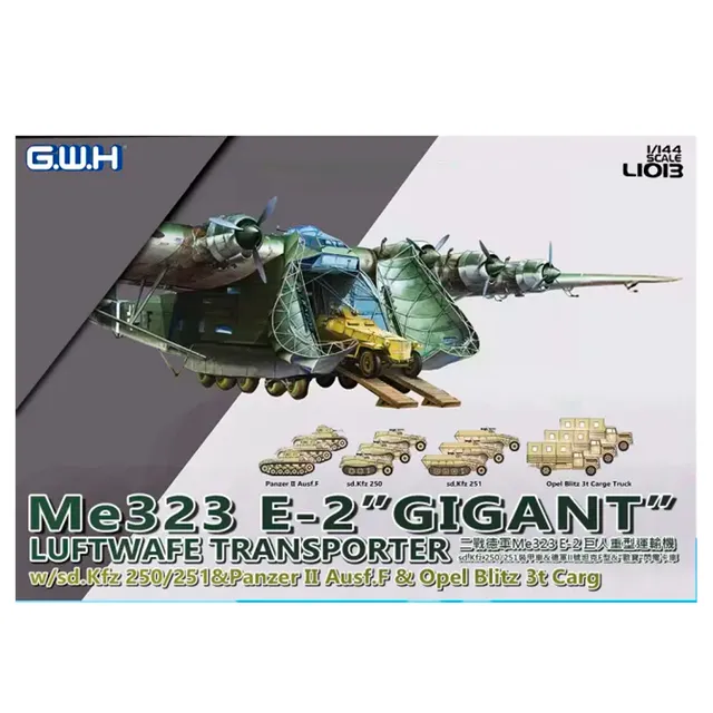 ak-interactive-1-144-luftwaffe-transporter-me-323-e-2-gigant-kit-di-modellismo-a image 1