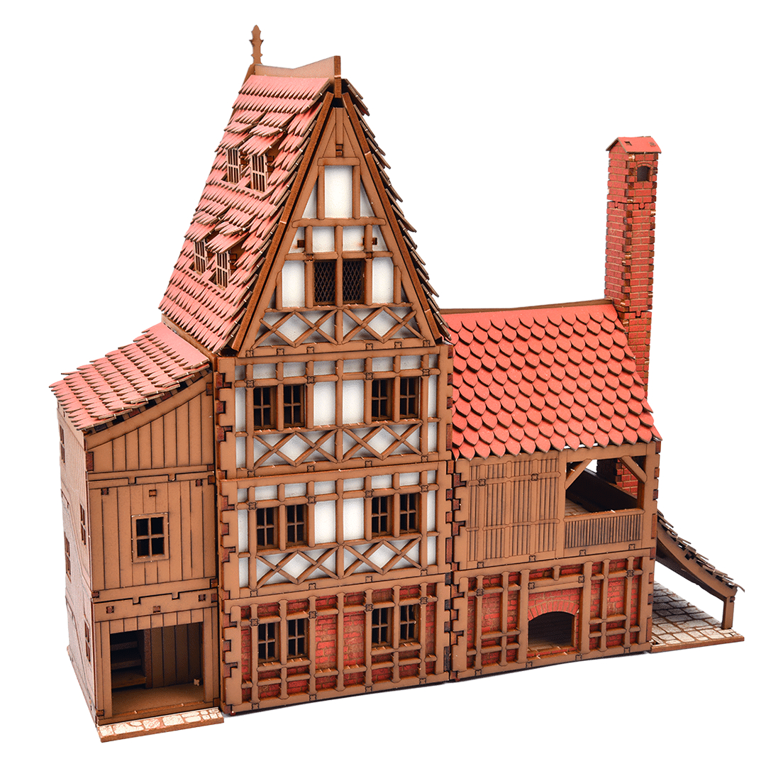 ak-interactive-guild-house-28mm-scale-model-kit-medieval-european image 2