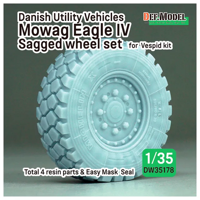 ak-interactive-danish-utility-vehicles-mowag-eagle-iv-sagged-wheel-set-per-kit-v image 1