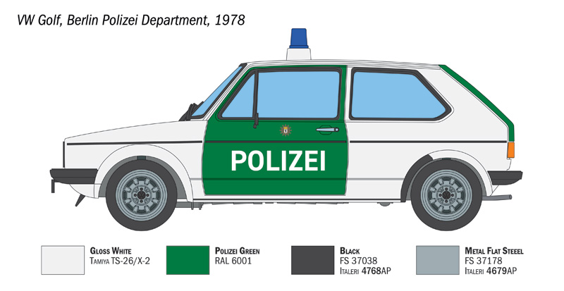 ak-interactive-1-24-vw-golf-polizei-kit-auto-polizia-da-costruire image 2