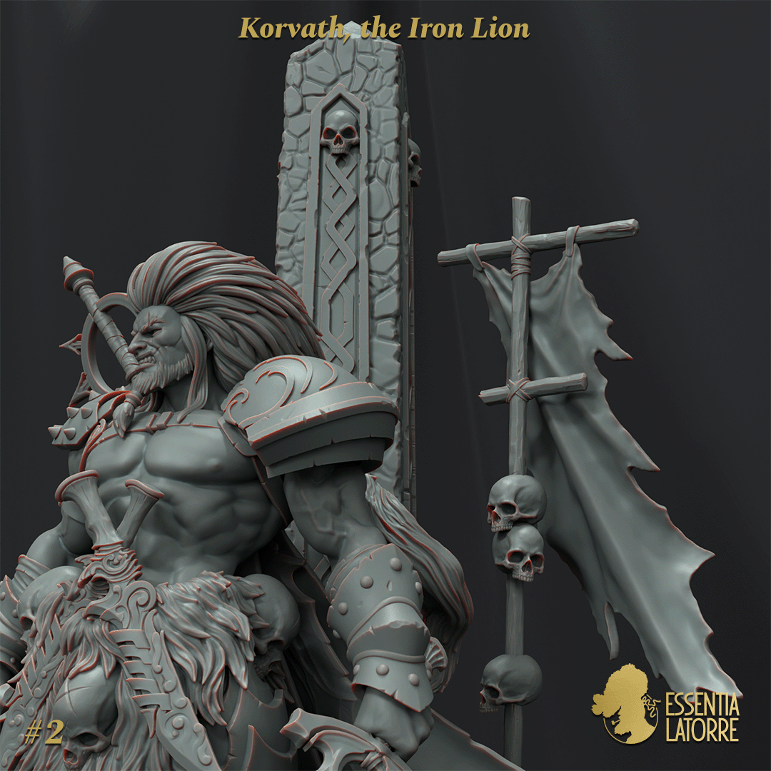 scale75-korvath-the-iron-lion-miniatura-fantasy-da-collezione image 6