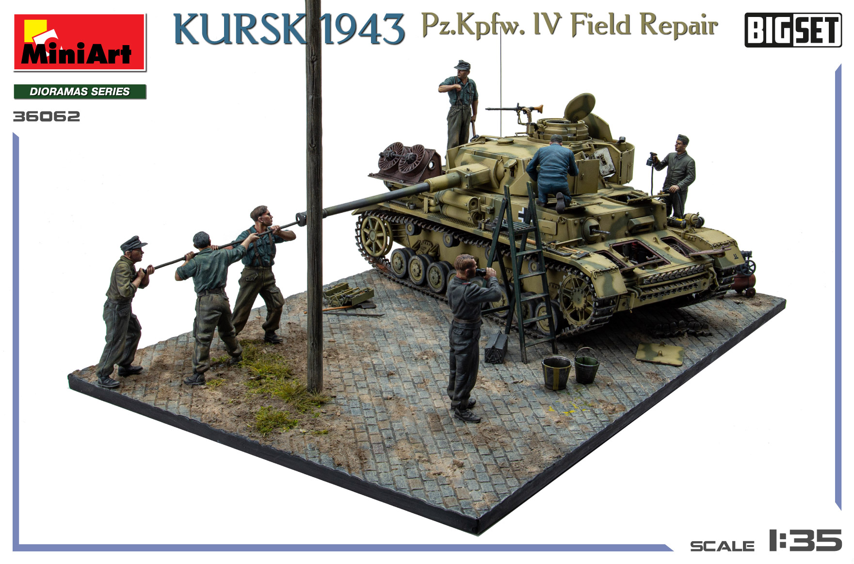 ak-interactive-1-35-kursk-1943-pz-kpfw-iv-field-repair-big-set image 4