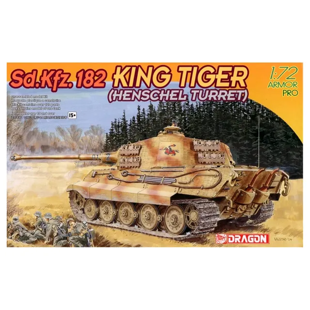 ak-interactive-1-72-sd-kfz-182-king-tiger-henschel-turret-modello-carro-armato image 1