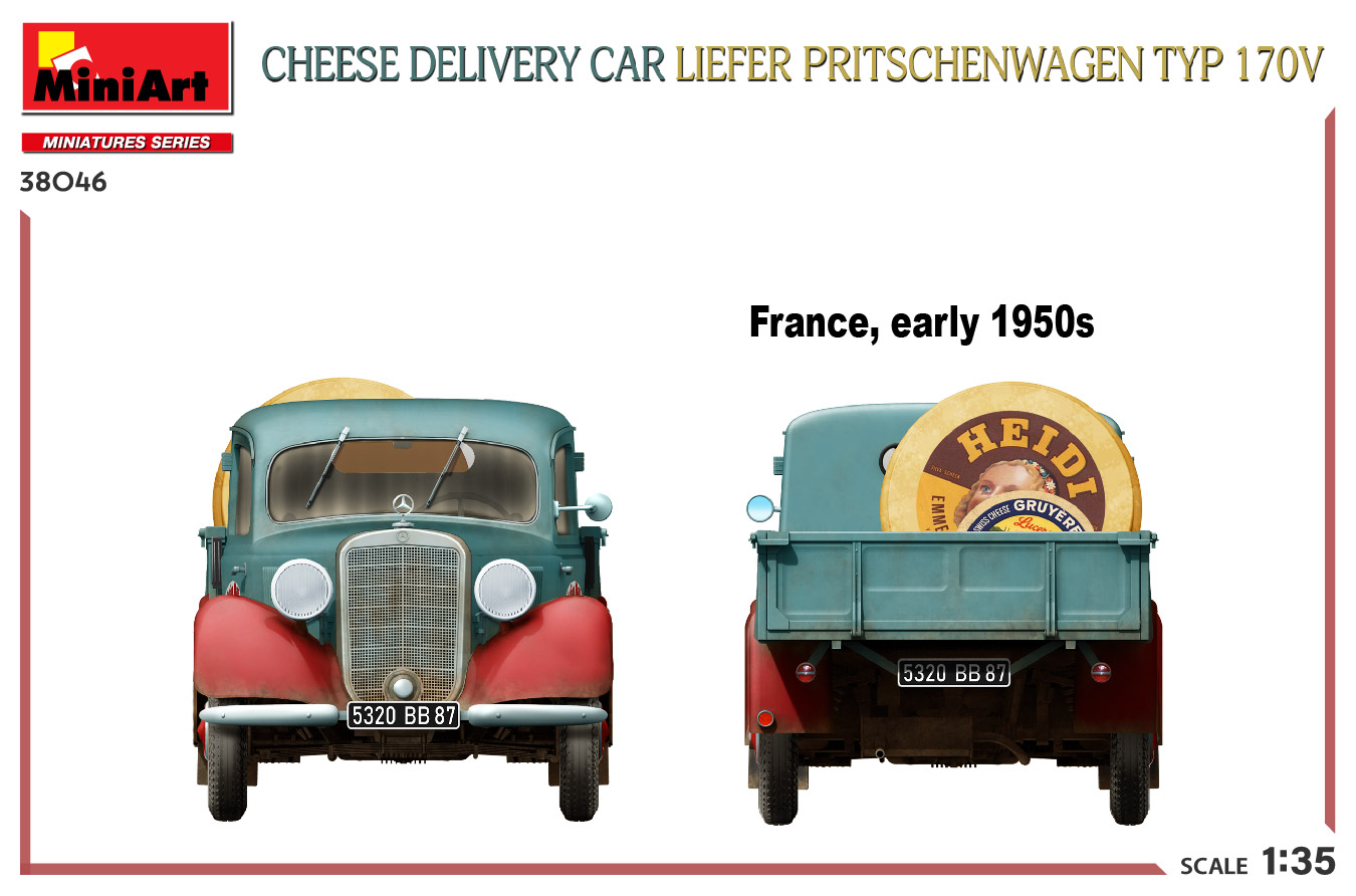 ak-interactive-1-35-cheese-delivery-car-liefer-pritschenwagen-typ-170v-kit-model image 6