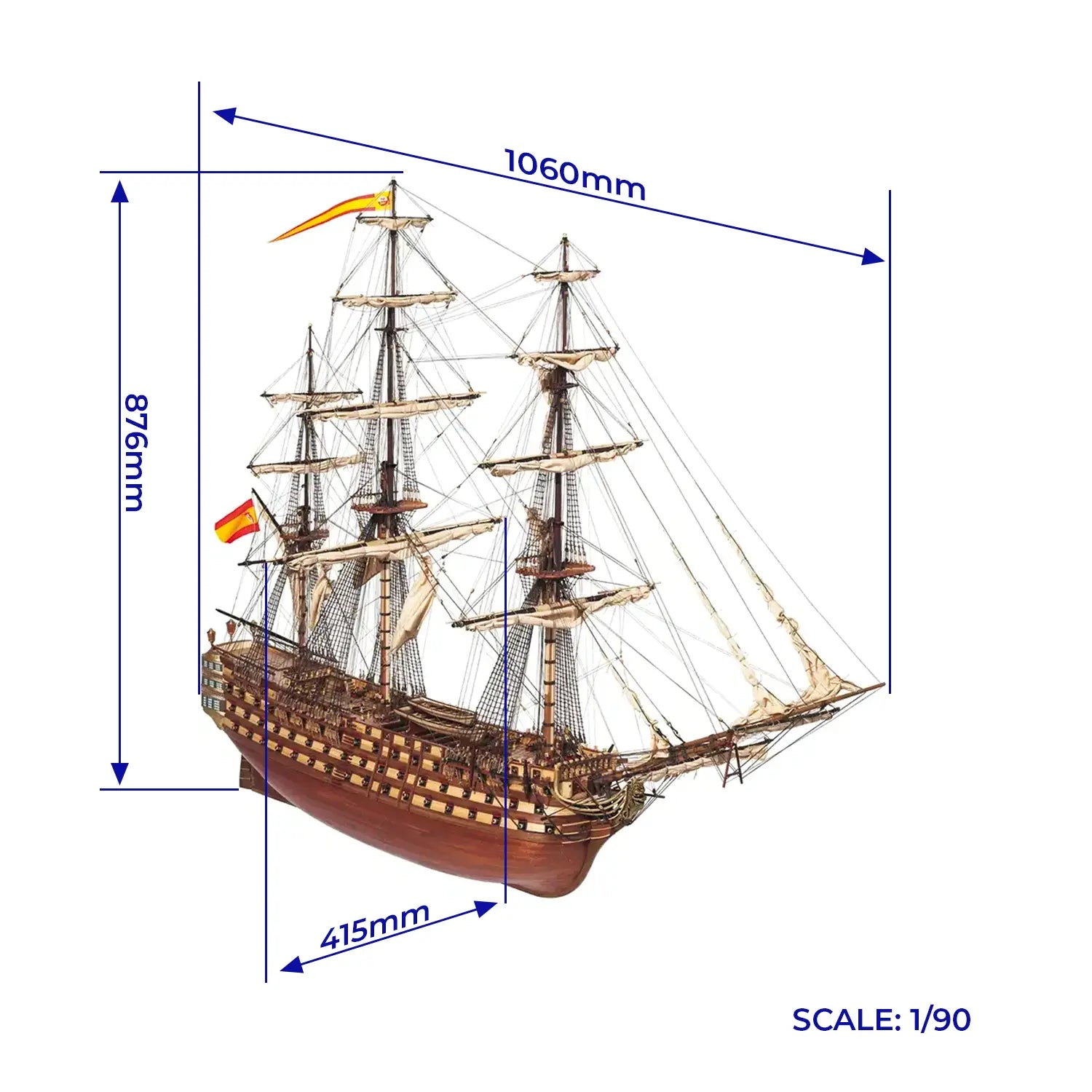 occre-sant-sima-trinidad-kit-modellismo-navale-veliero-1769 image 3