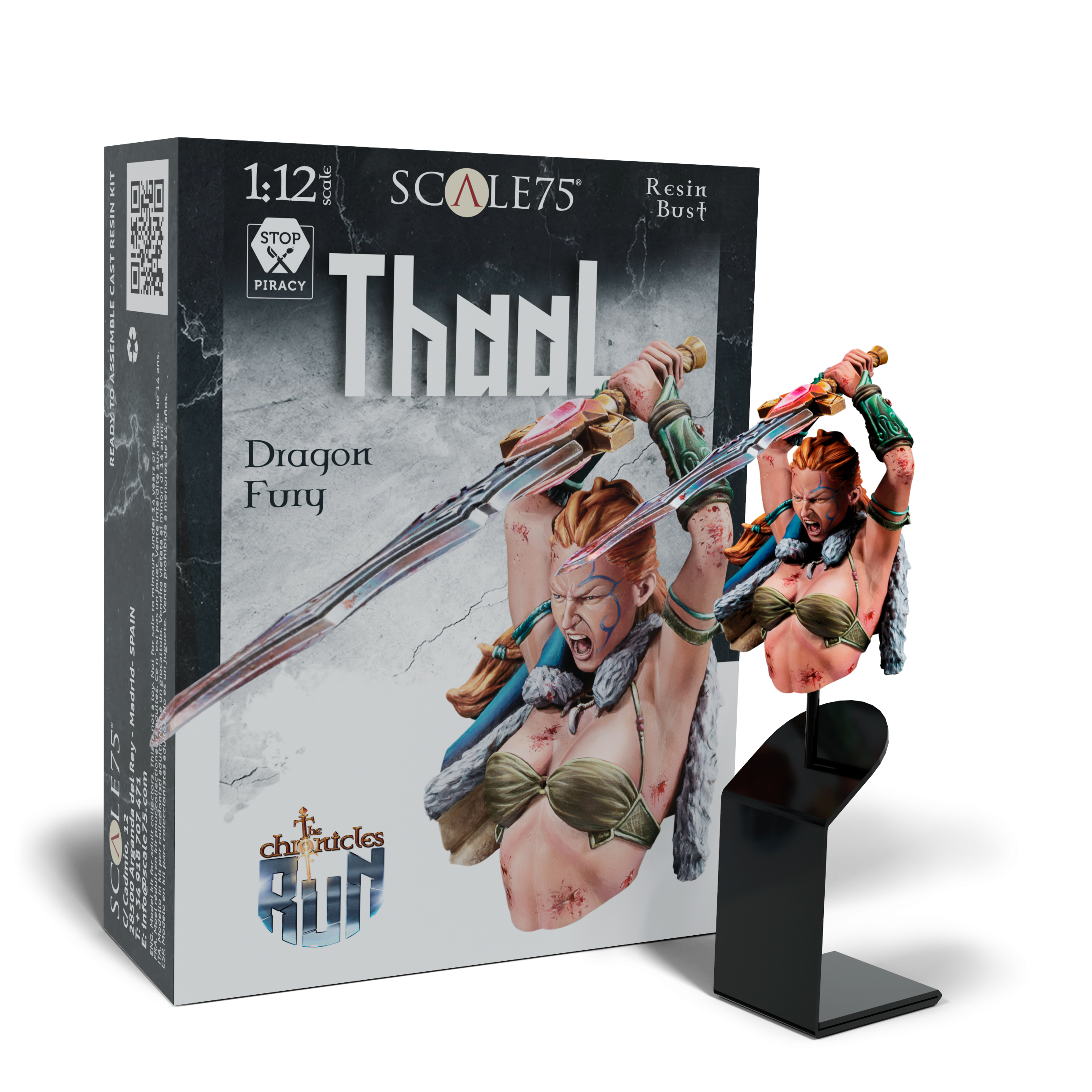 scale75-the-chronicles-of-run-thaal-dragon-fury-busto-resina-1-10-da-dipingere image 1