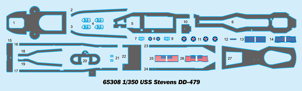 ak-interactive-1-350-uss-stevens-dd-479-kit-di-modellismo-nave-militare image 8