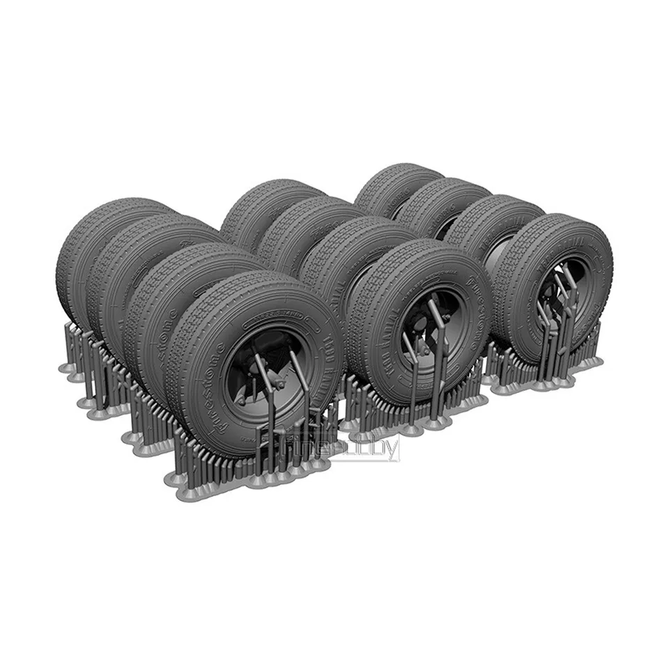 ak-interactive-us-m915-truck-wheel-set-with-trailer-wheels-1-35-set-ruote-per-mo image 1
