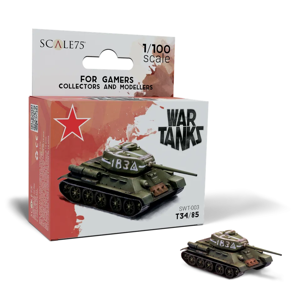 scale75-t34-85-carro-armato-in-resina-scala-1-100 image 1