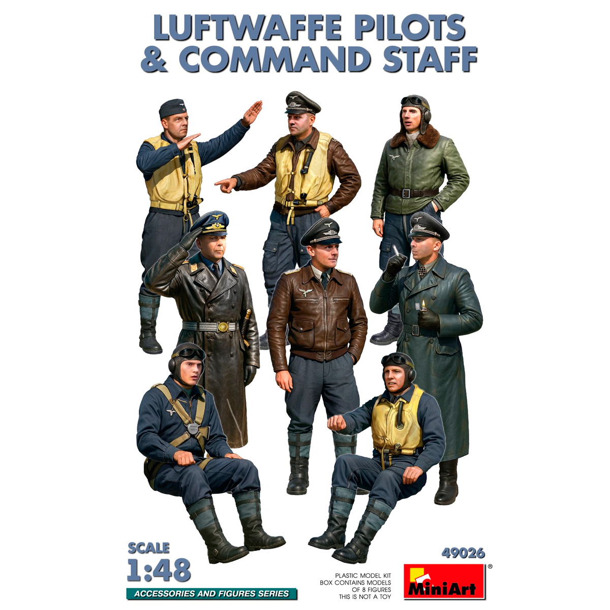ak-interactive-1-48-luftwaffe-pilots-and-command-staff-set-figure-in-scala-per-m image 1