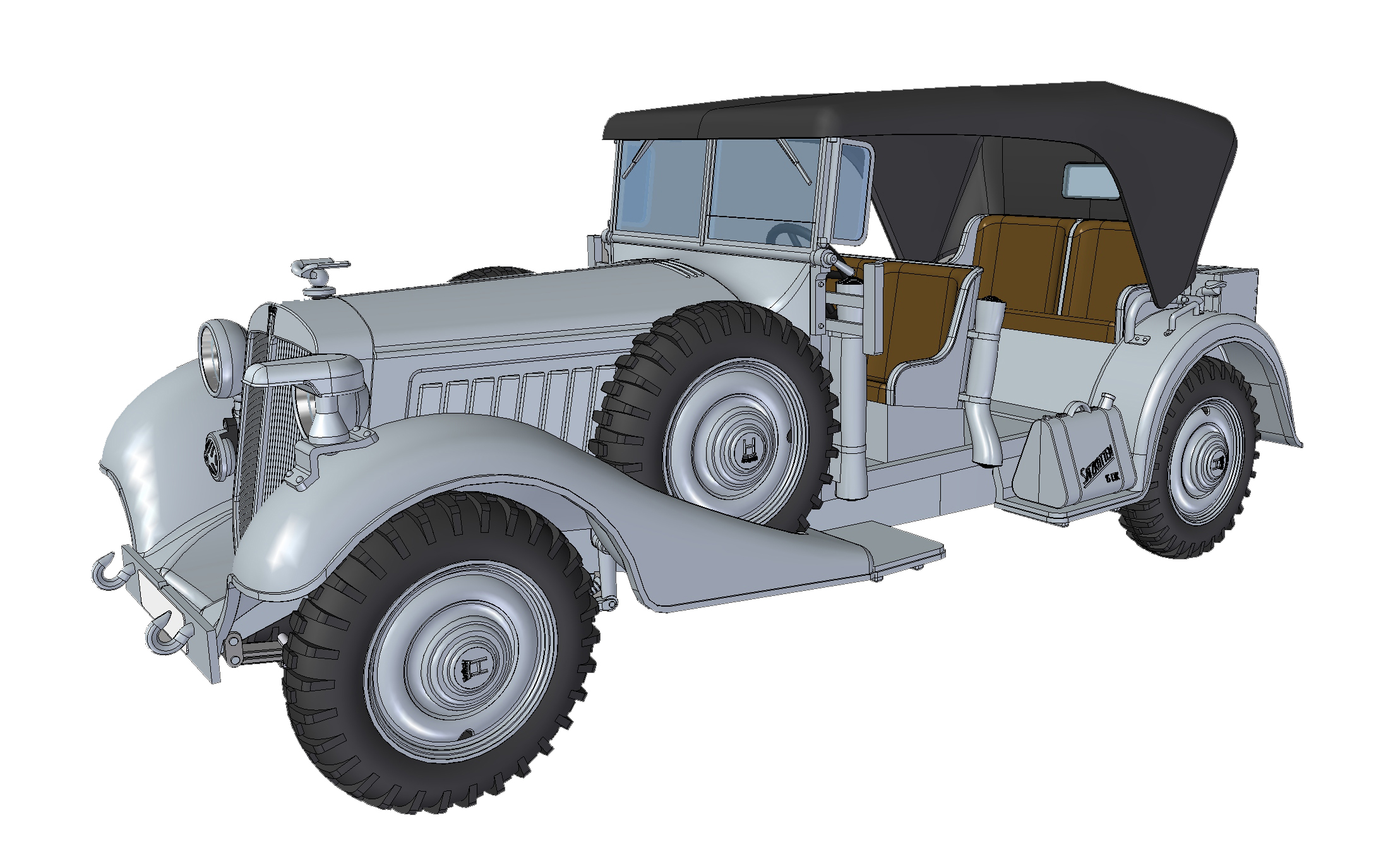 ak-interactive-horch-v8-type-830r-1-35-kit-veicolo-militare-da-costruire-e-dipin image 5