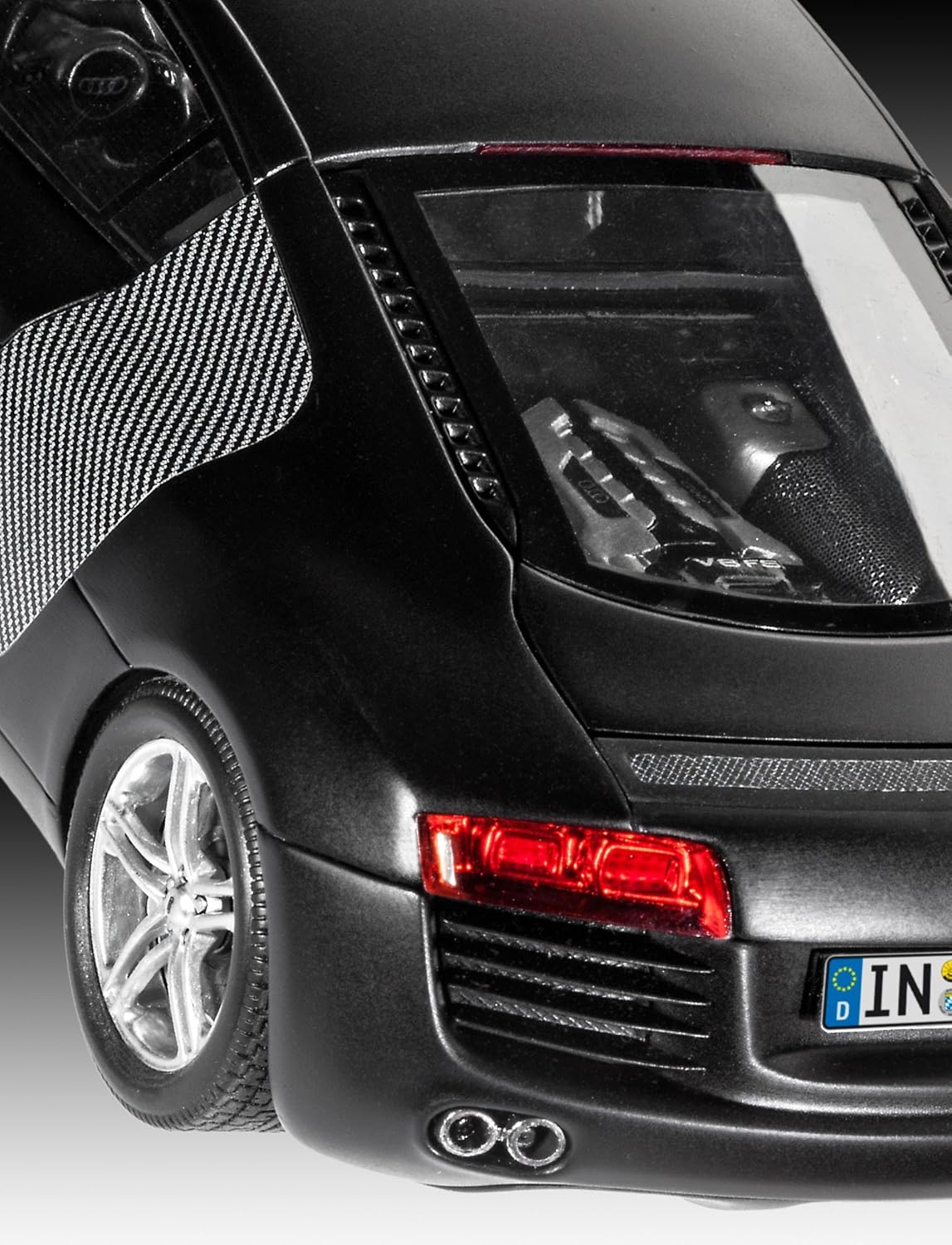 ak-interactive-1-24-audi-r8-black-modello-auto-sportiva-da-costruire image 4