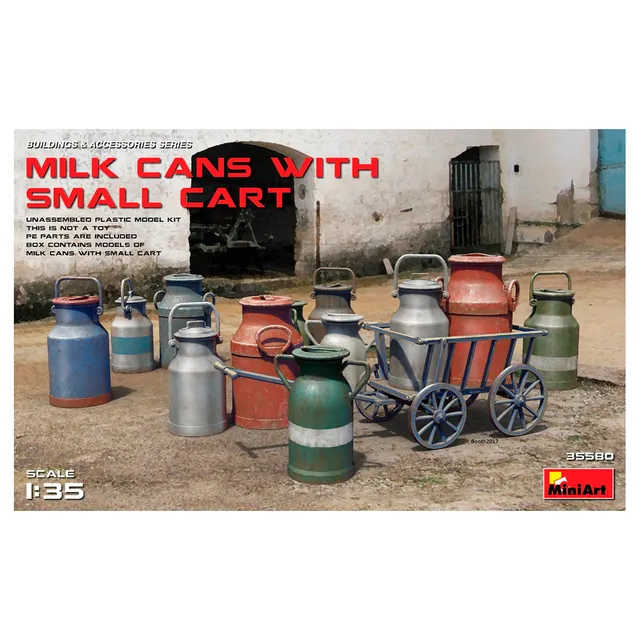 ak-interactive-1-35-milk-cans-with-small-cart image 1